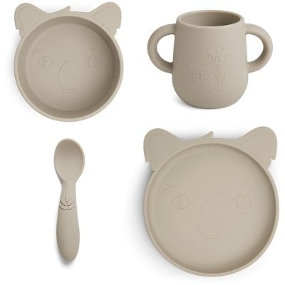 Set da tavola Lykke in silicone, confezione da 4 Koala